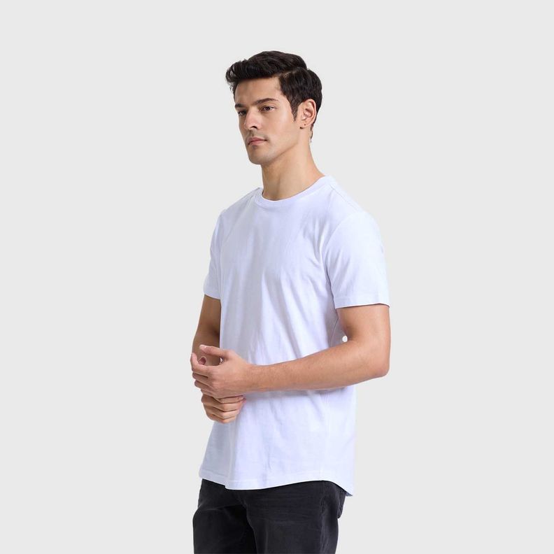 Polera Hombre Long Fit Básica Blanco Fashions Park-1