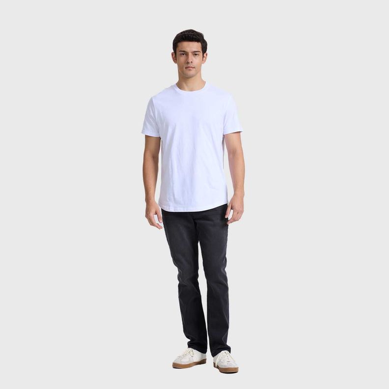 Polera Hombre Long Fit Básica Blanco Fashions Park-3