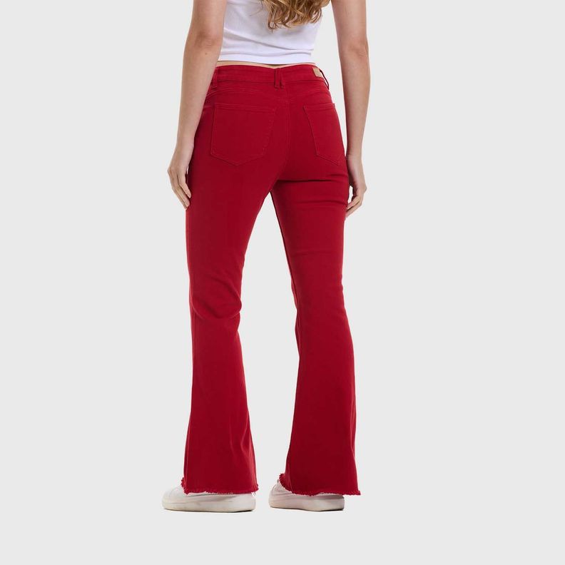 Jeans Mujer Flare Red Rojo Fashion's Park-2