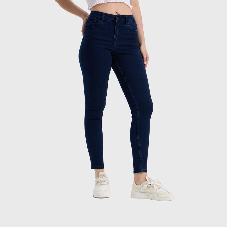 Jeans Mujer Super Skinny Emilia Azul Marino Fashion's Park-1