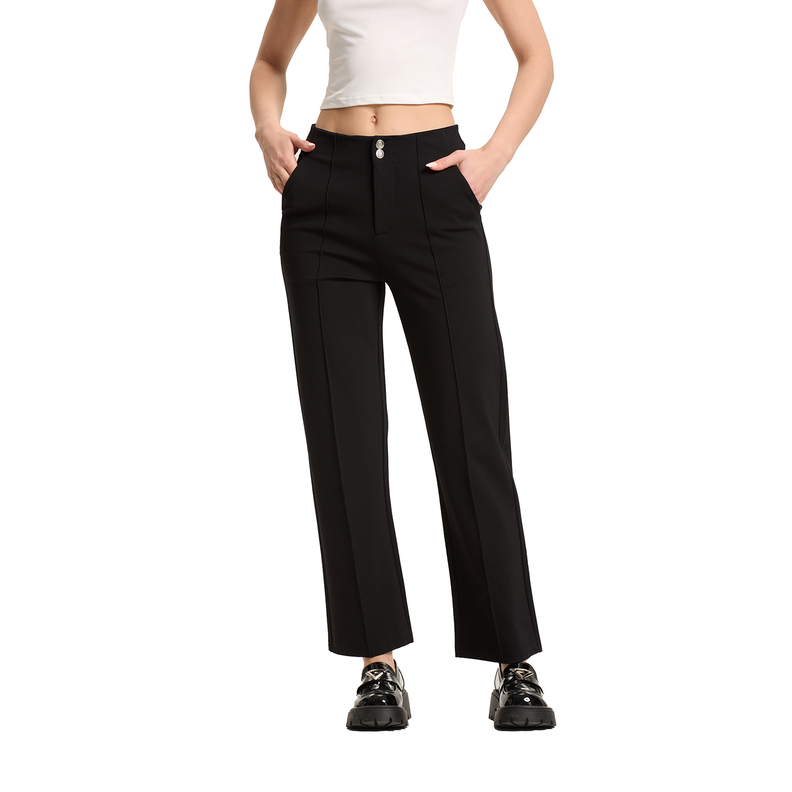 Pantalón Mujer 2 Botones Negro Fashion's Park-0