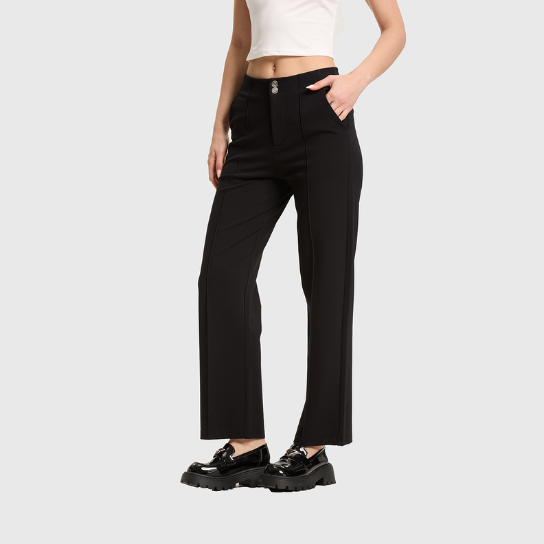 Pantalón Mujer 2 Botones Negro Fashion's Park-1