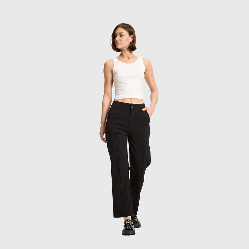 Pantalón Mujer 2 Botones Negro Fashion's Park-3