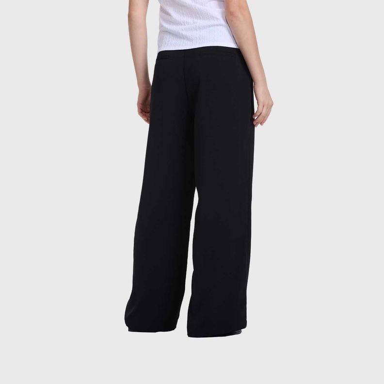 Pantalón Mujer Sastrero Calce Recto Negro Fashion's Park-2