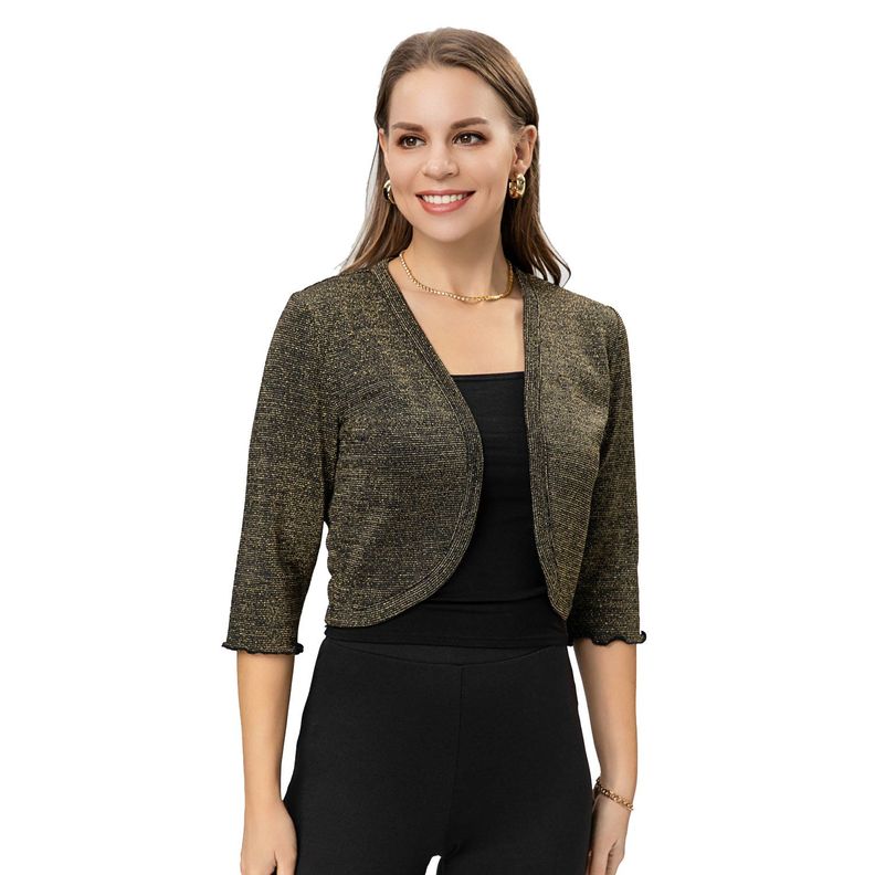Blusa Bolero Fiesta Lurex Negro Mujer Fashion'S Park-0