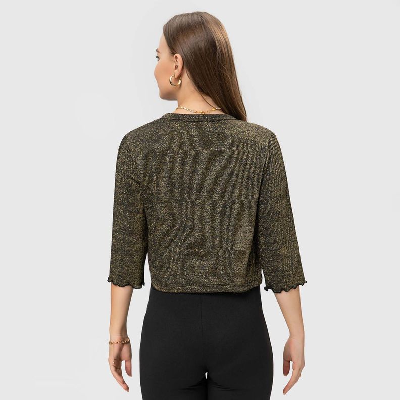 Blusa Bolero Fiesta Lurex Negro Mujer Fashion'S Park-2