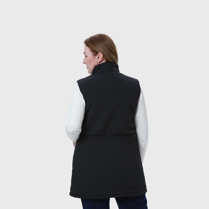 Parka Mujer Casual Larga Negro-2