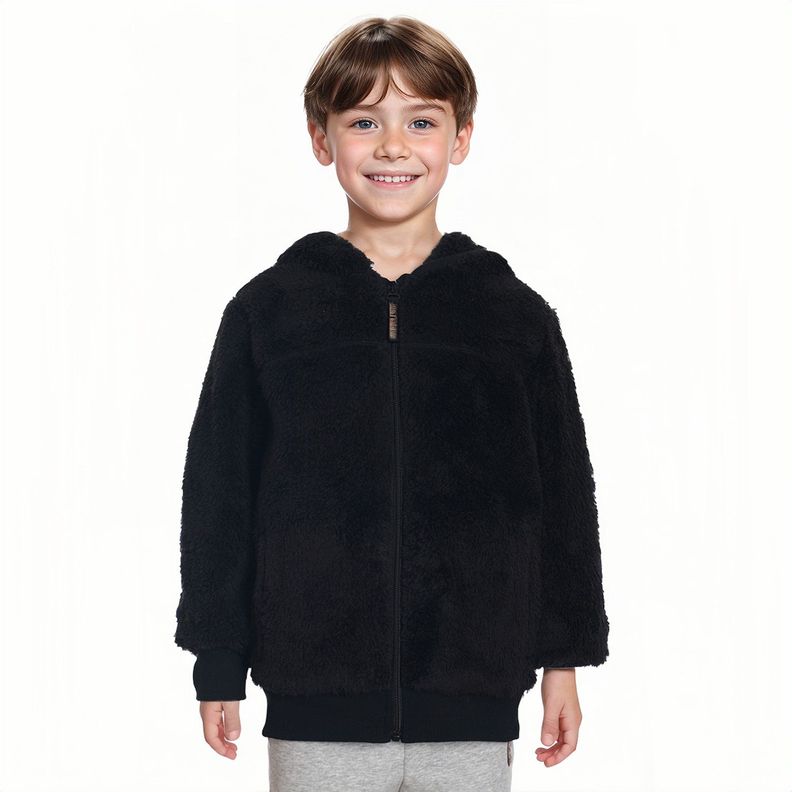 Polar Niño Liso Peludo Negro-0
