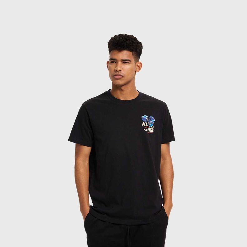 Polera Hombre Print Negro Iv  Fashion's Park-1