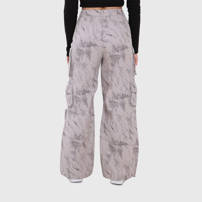 Pantalón Mujer Cargo Full Manchado Gris Claro Fashion's Park-2