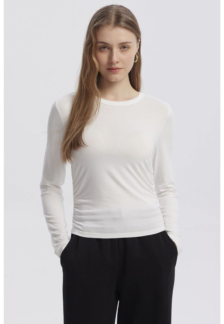 Polera Mujer Basic Crudo