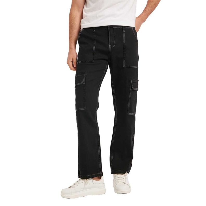 Jeans Hombre Cargo Denim Negro Fashion´s Park-0