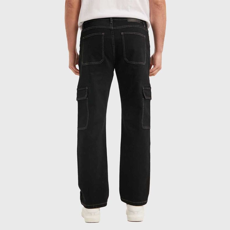 Jeans Hombre Cargo Denim Negro Fashion´s Park-2