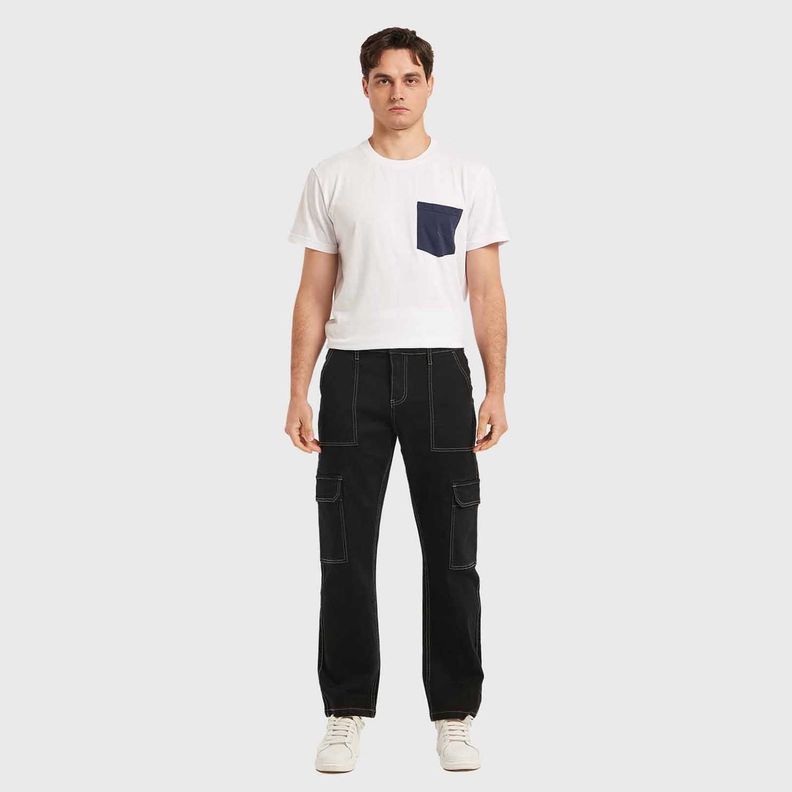 Jeans Hombre Cargo Denim Negro Fashion´s Park-3