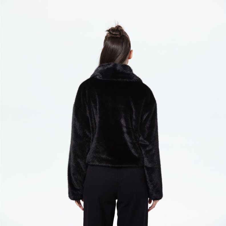 Chaqueta Mujer Peludo Negro Fashion's Park-2