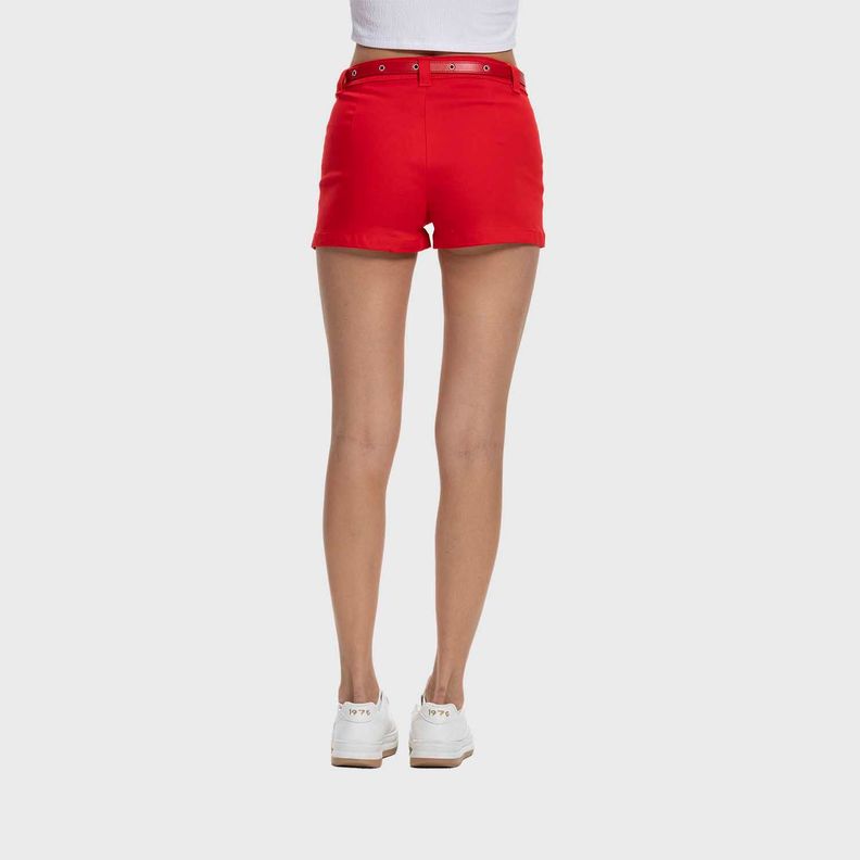 Short Mujer Cinturón Rojo Fashion's Park-2