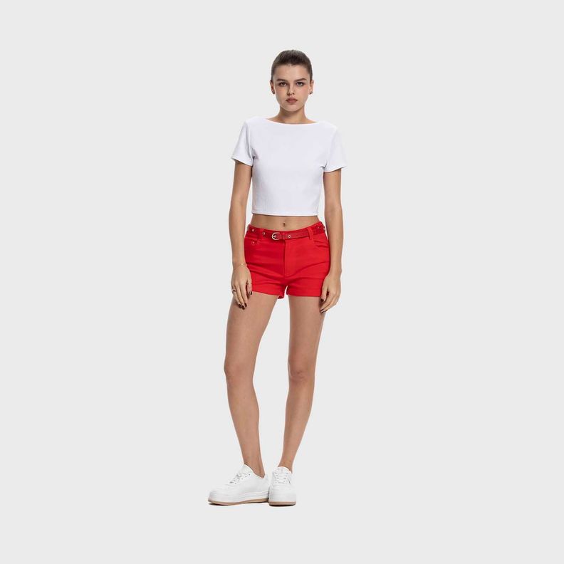 Short Mujer Cinturón Rojo Fashion's Park-3