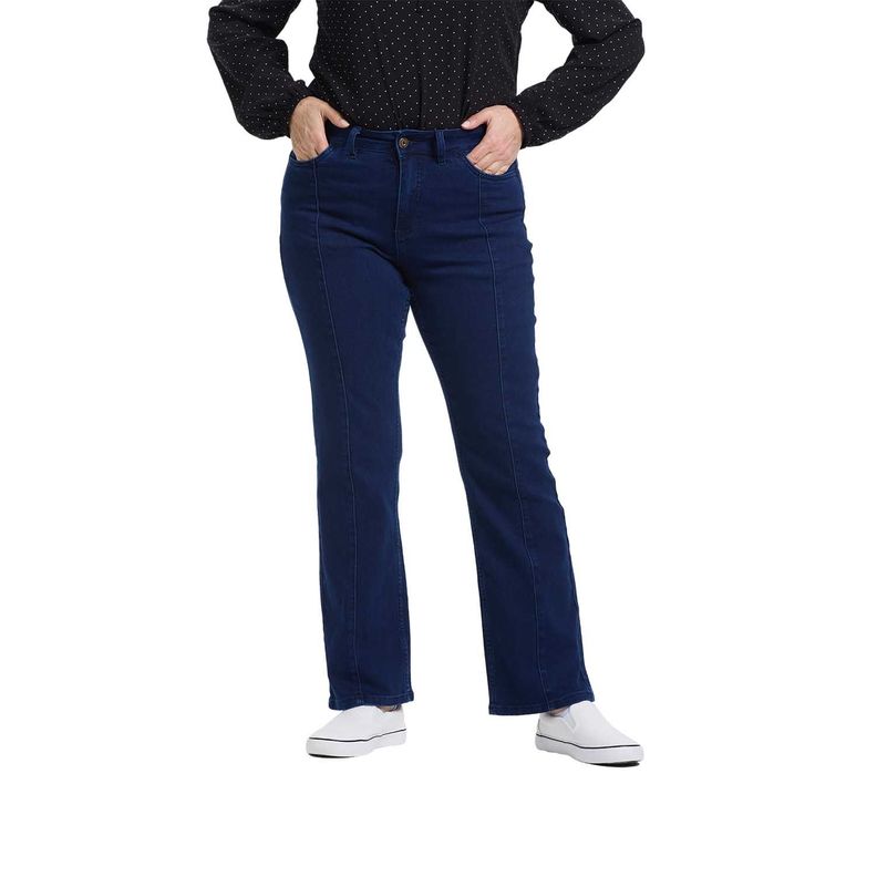 Jeans Mujer Control Abdomen Azul Oscuro Fashion's Park-0