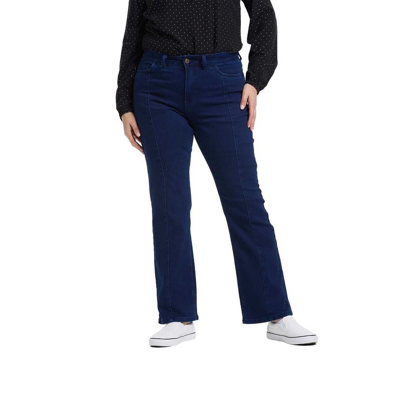 Jeans Mujer Control Abdomen Azul Oscuro Fashion's Park-1