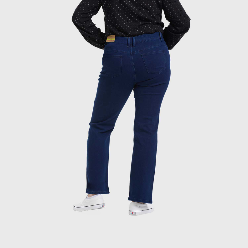 Jeans Mujer Control Abdomen Azul Oscuro Fashion's Park-2