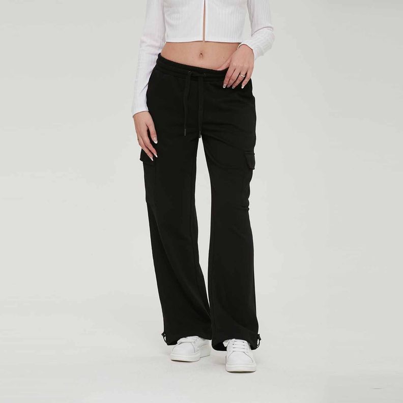 Pantalón Buzo Mujer Cargo Negro Fashion´s Park-0