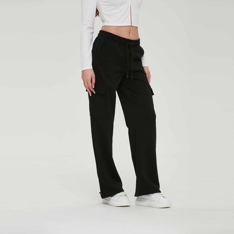 Pantalón Buzo Mujer Cargo Negro Fashion´s Park-2