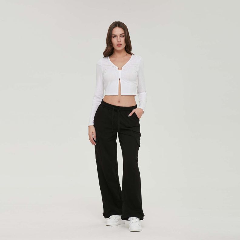 Pantalón Buzo Mujer Cargo Negro Fashion´s Park-7