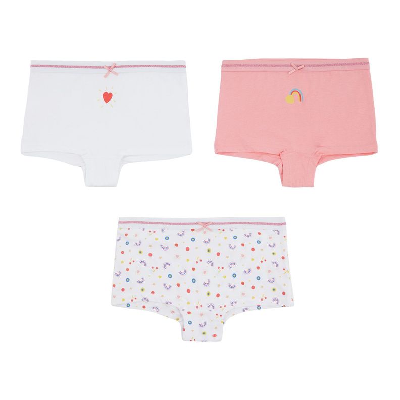 Calzón Tripack Pantaleta Print Rosado Niña-0