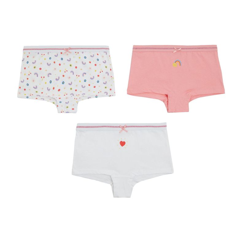 Calzón Tripack Pantaleta Print Rosado Niña-2