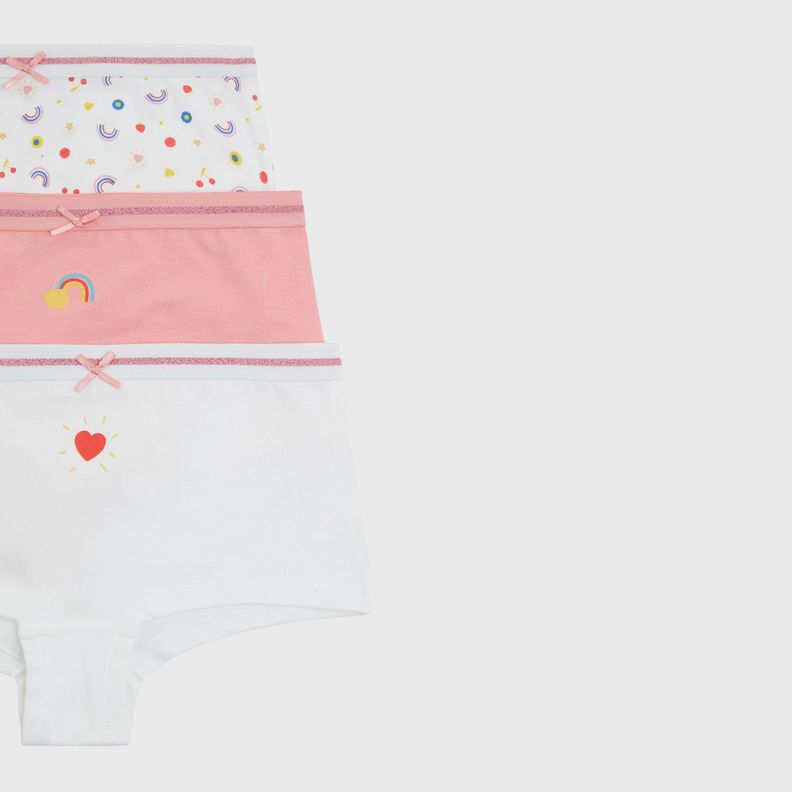 Calzón Tripack Pantaleta Print Rosado Niña-3