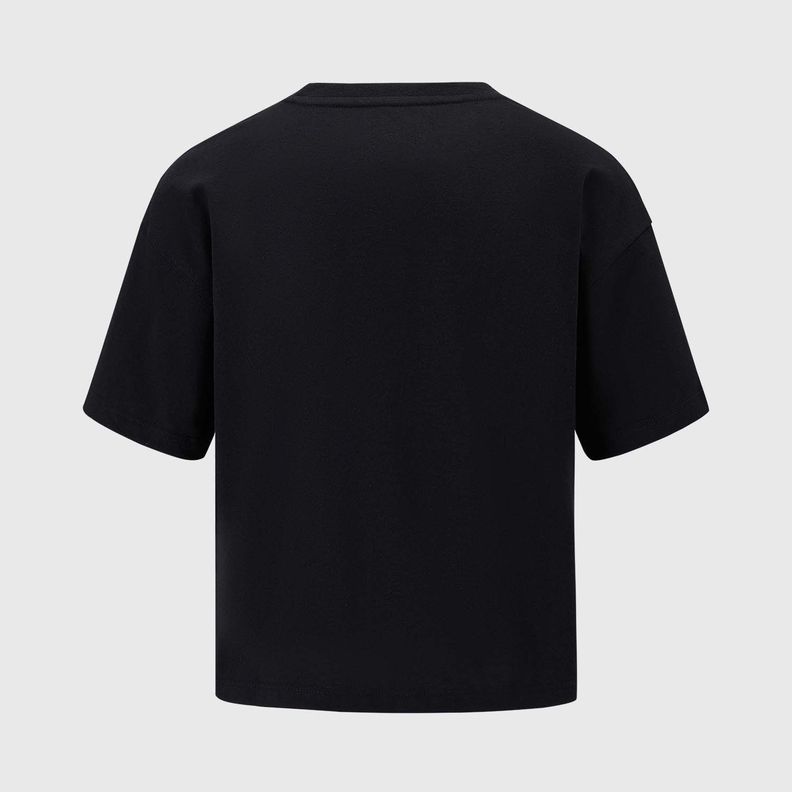 Polera Niña Crop Oversize Negro Fashion's Park-1