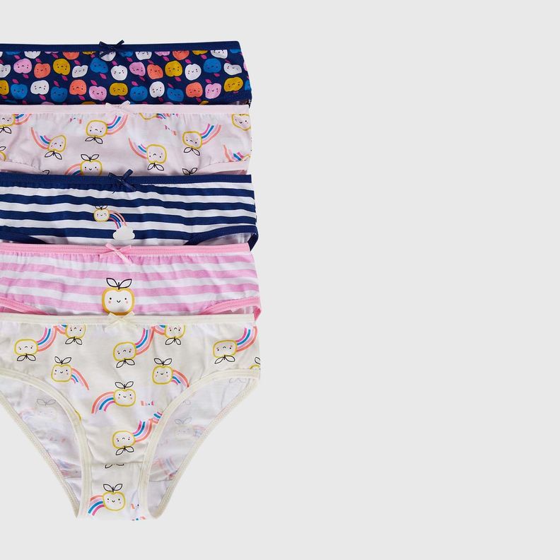 Calzón Niña 5Pack Print Azul Fashion's Park-1
