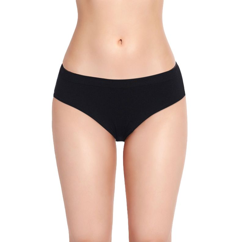 Calzón Mujer Deportivo Liso Pantaleta Negro-0