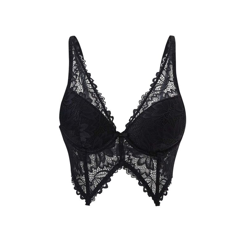 Sostén Mujer Bralette Copa Soft Encaje Negro Fashion's Park-0