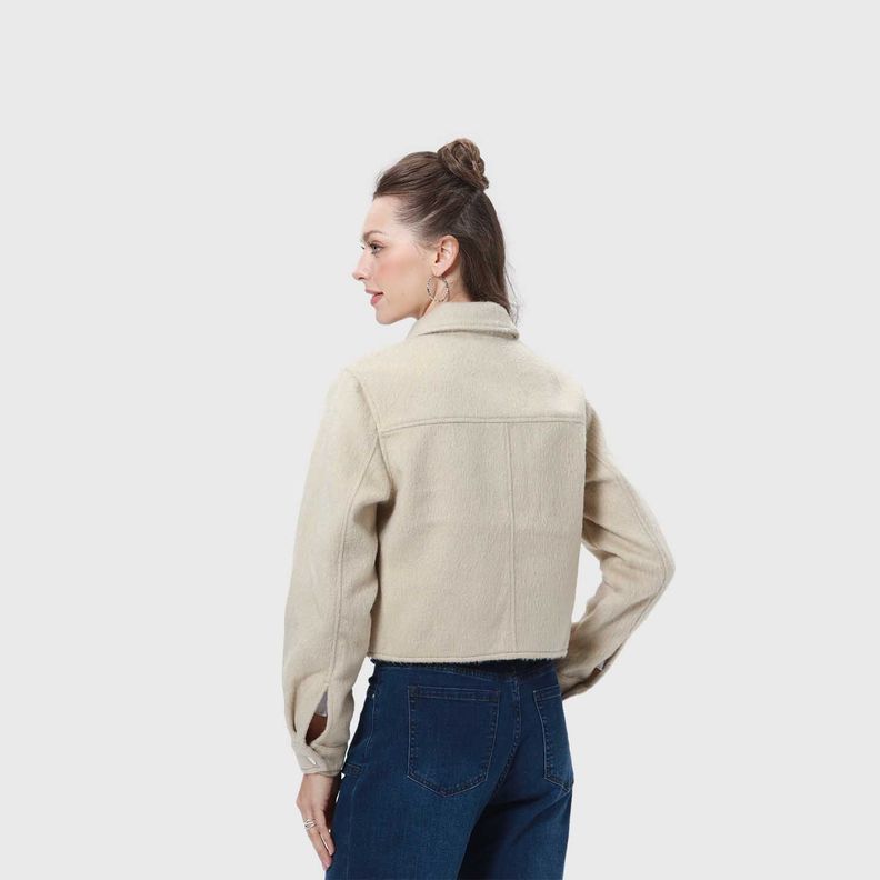 Chaqueta Mujer Sobrecamisa Nude-2