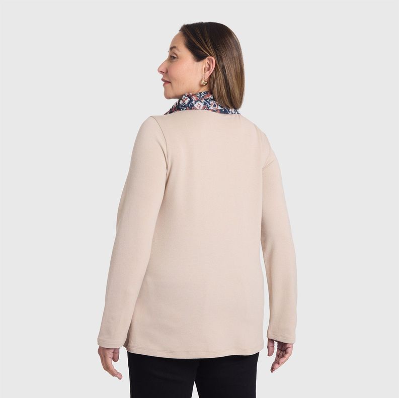 Sweater Mujer Pañuelo Arena Oscuro-2