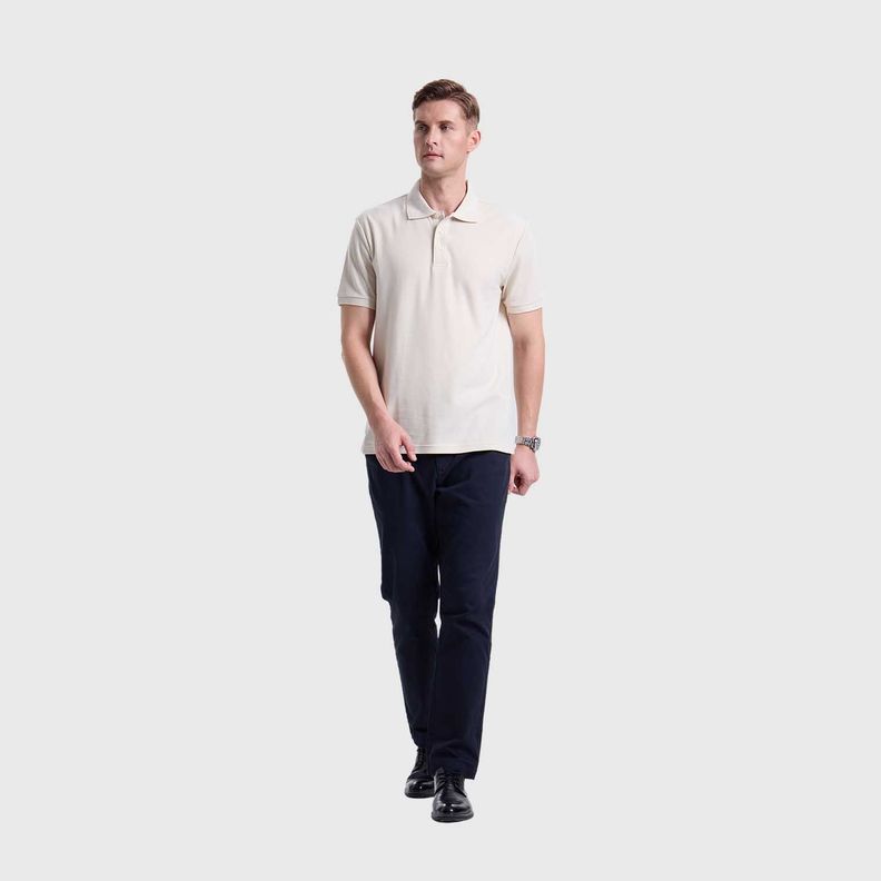 Polera Hombre Pique Lisa Básica Beige Fashion's Park-3