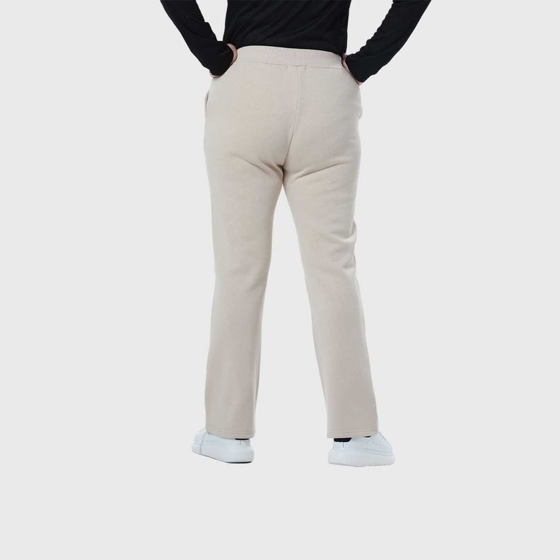 Pantalón Buzo Mujer Flare Clásico Beige-2