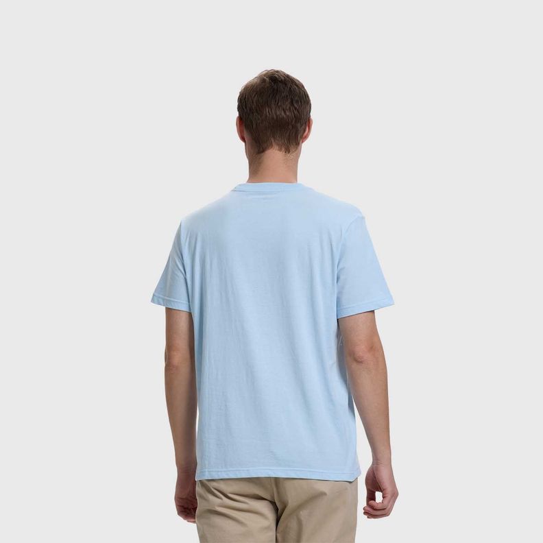 Polera Hombre Básica Con Bolsillo Celeste Fashion's Park-2