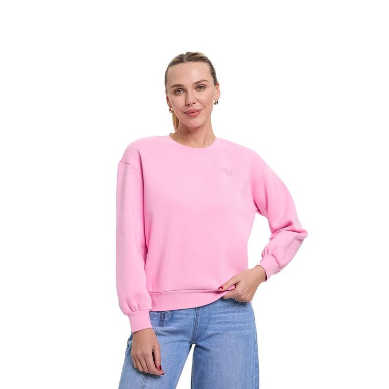 Polerón Mujer Liso Rosado Fashion's Park-0