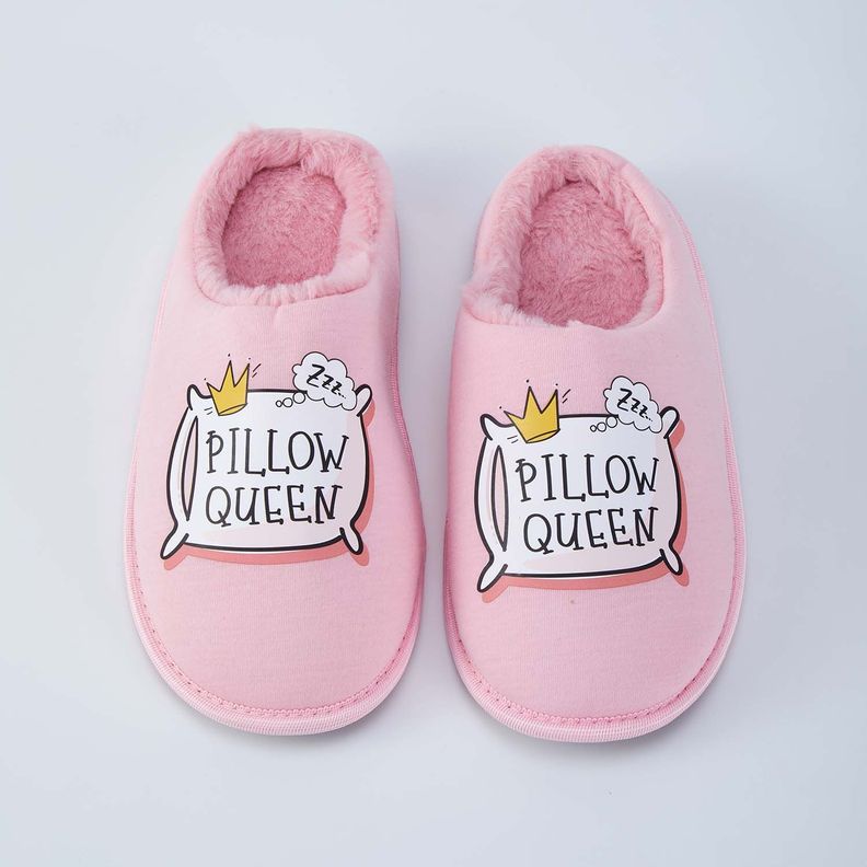 Pantufla Mujer Interior Peluda Rosado Fashion´s Park-0