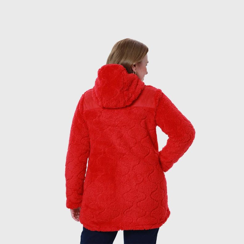 Polar Mujer Peludo Full Zipper Rojo-2