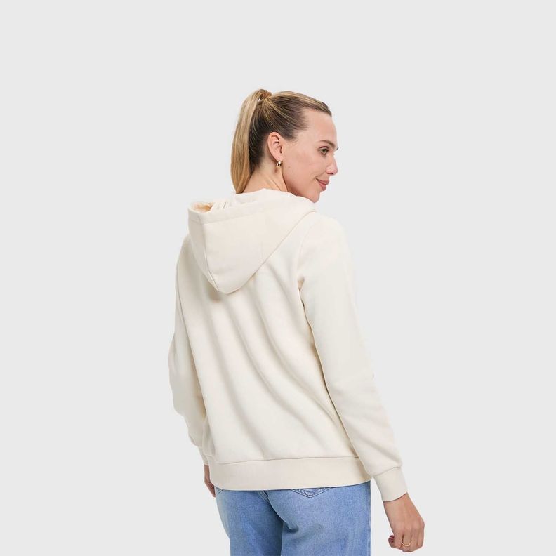 Polerón Mujer Hoodie Full Zipper Crudo Fashion's Park-2
