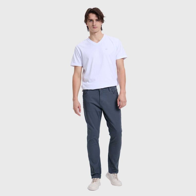Jeans Hombre Slim Color Petroleo I Fashion's Park-3