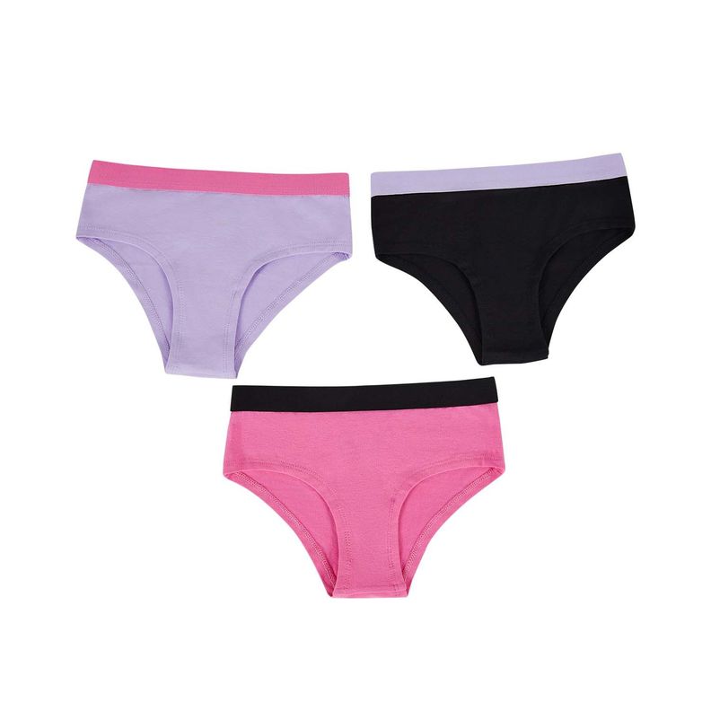 Calzón Niña Tripack Pantaleta Niña Fucsia Fashion's Park-0
