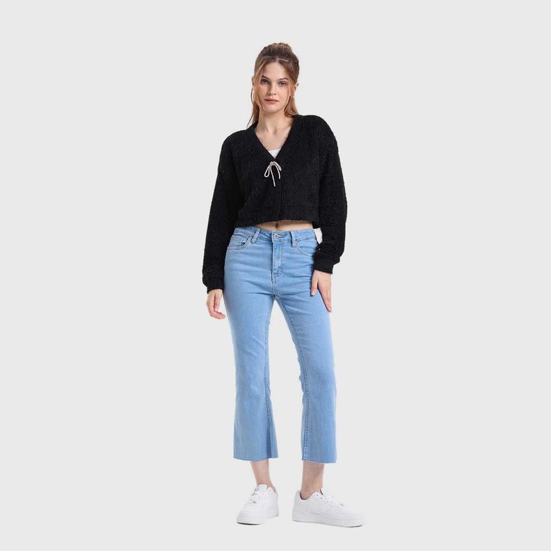 Sweater Mujer Lazo Negro-3