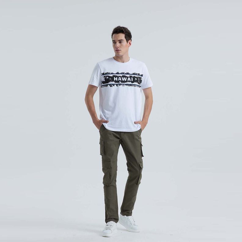 Jeans Hombre Slim Cargo Verde Militar Fashion´s Park-3