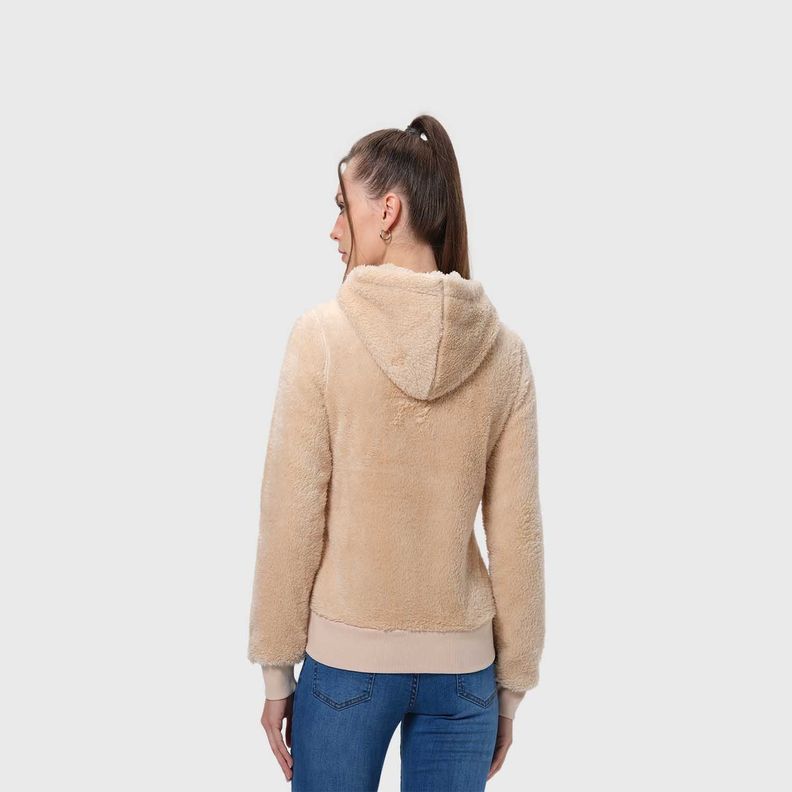 Polar Mujer Peludo Beige-2