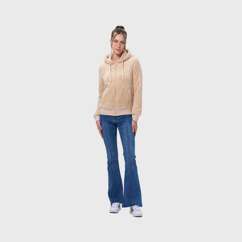 Polar Mujer Peludo Beige-3
