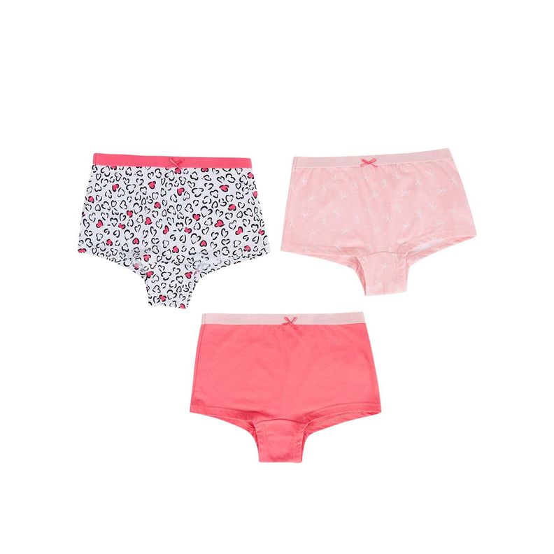 Calzón Niña Tripack Print Rosado Fashion's Park-0